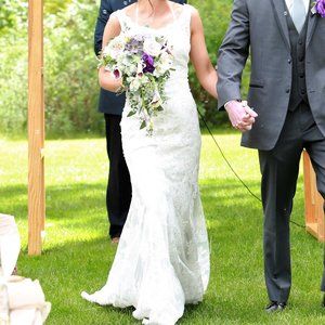 Allure Romance Bridal Dress Lace Overlay W/ Slip